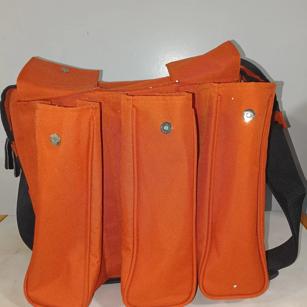 Eagle Good to Go Yarn & Craft Organizer Bag - Orange Canvas - Multi-Pocket.